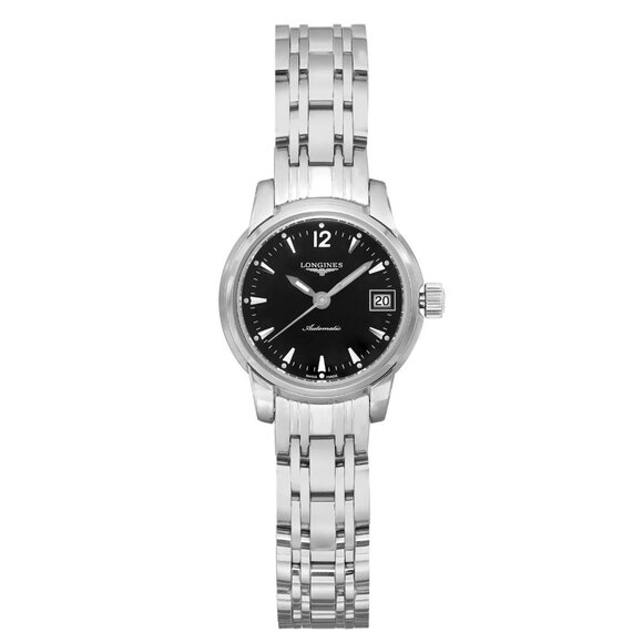 Longines Saint-Imier Date 26mm Steel Black Dial Ladies Watch